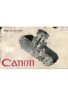 Canon 4 -Series manual. Camera Instructions.